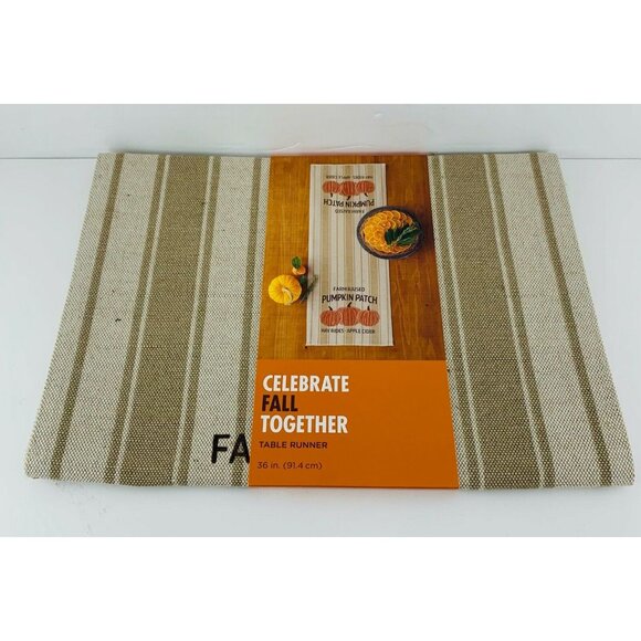 Kohl's Celebrate Fall Together Table Runner Autumn Pumpkin Patch 36" L x 13" W - Picture 4 of 8